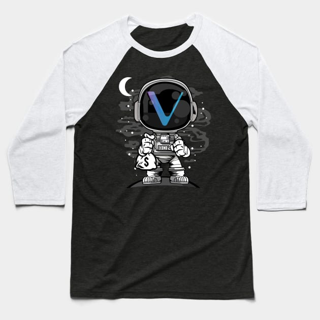 Astronaut Vechain Crypto VET Coin To The Moon Token Cryptocurrency Wallet Birthday Gift For Men Women Kids Baseball T-Shirt by Thingking About